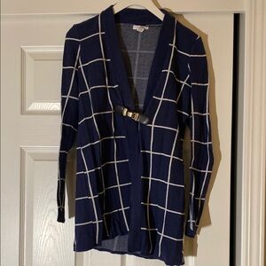 Charter Club Blue and White Cardigan